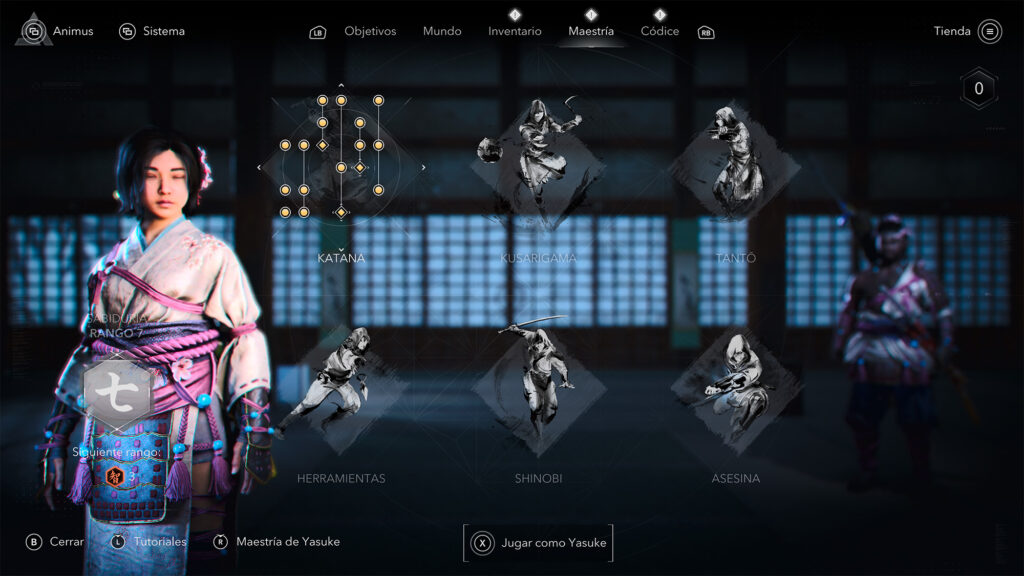 Análisis extensivo de Assassin's Creed Shadows. 10 maestrias naoe ac shadows rejugando